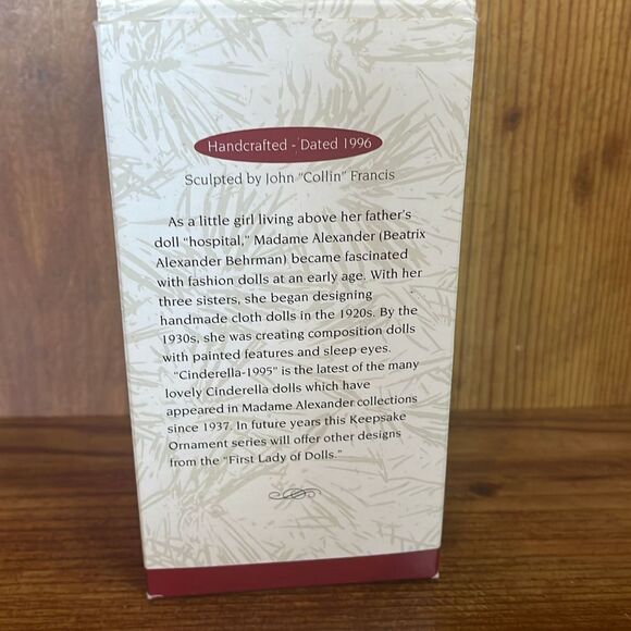 1996 Hallmark Keepsake Ornament Cinderella 1995 Madame Alexander - Picture 2 of 6